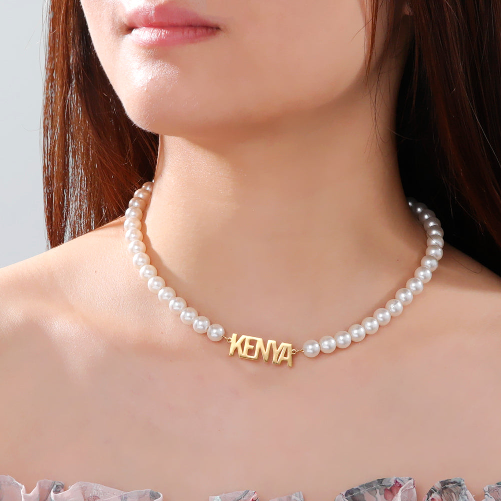 Pearl Name Necklace