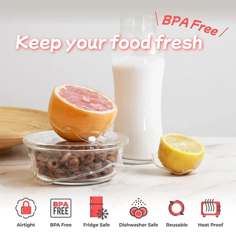 Flower-shaped silicone stretch lids(Pack of 3 Different Sizes)