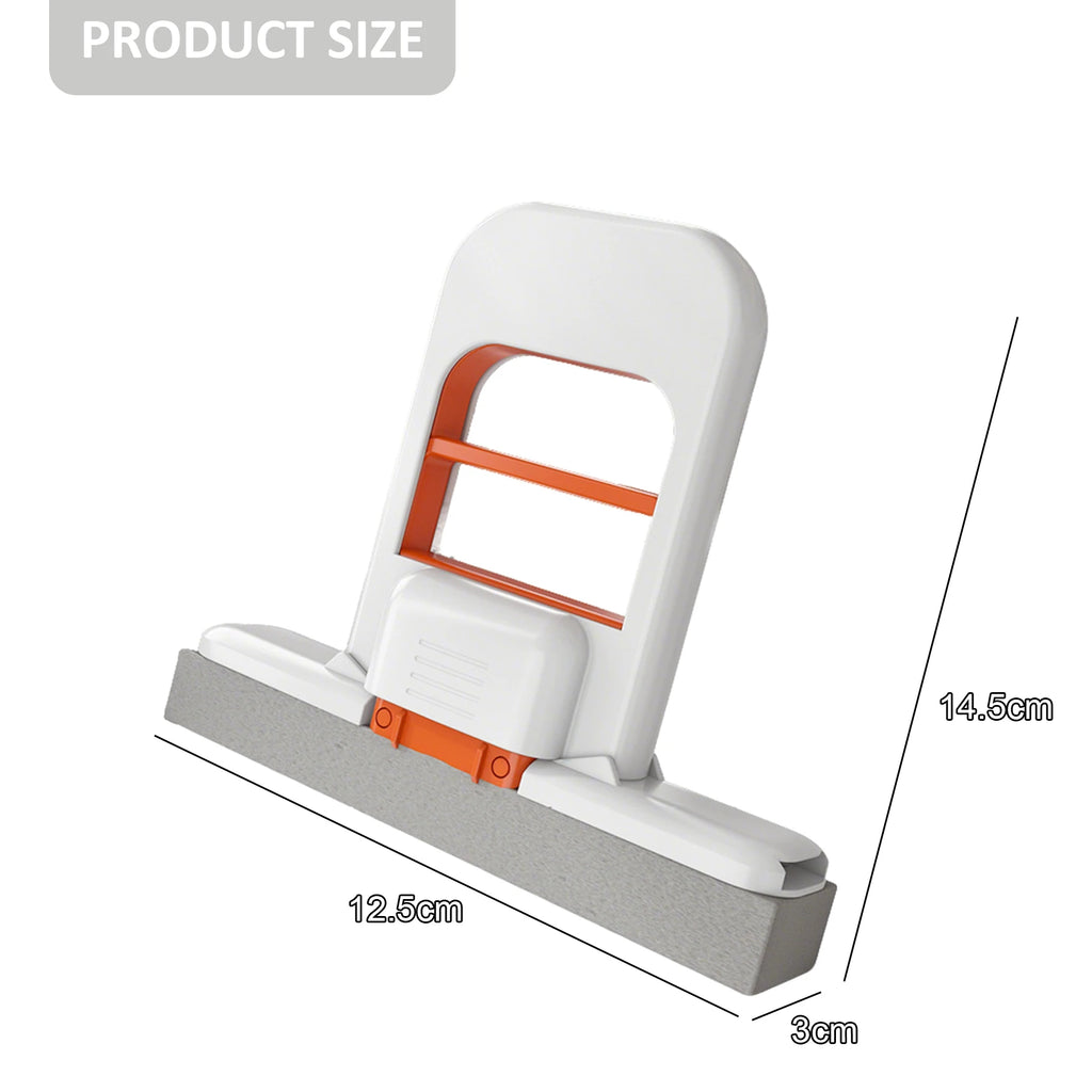 Portable squeezing sponge mop