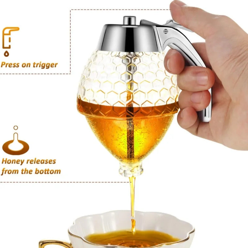 No-drip Honey and Syrup Dispenser