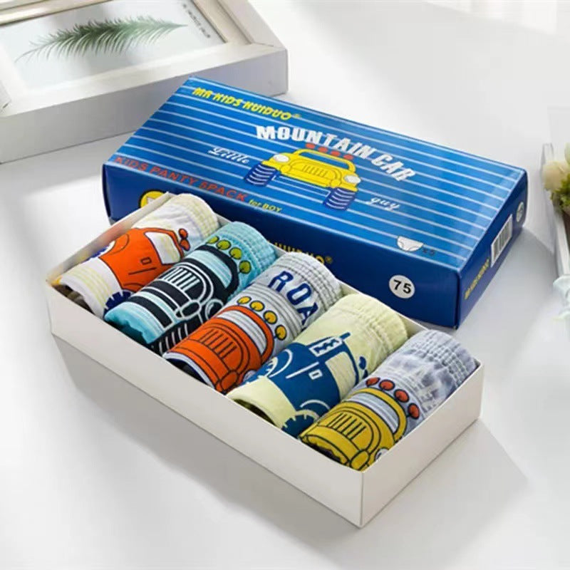 "Mountain Car" Cotton Briefs Set – Adventure Edition Gift Box