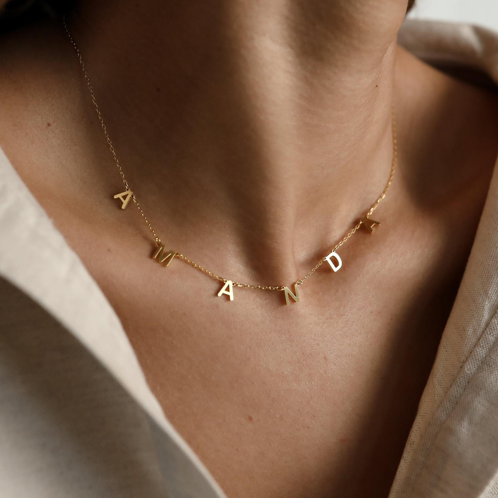 Spaced Name Necklace