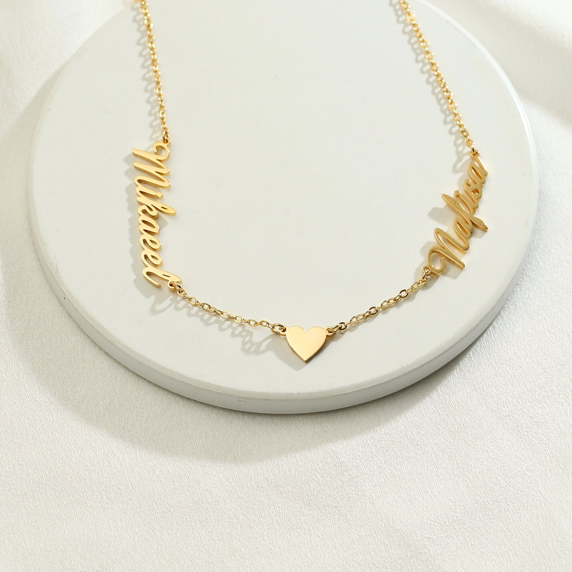 Two Names One Heart Necklace